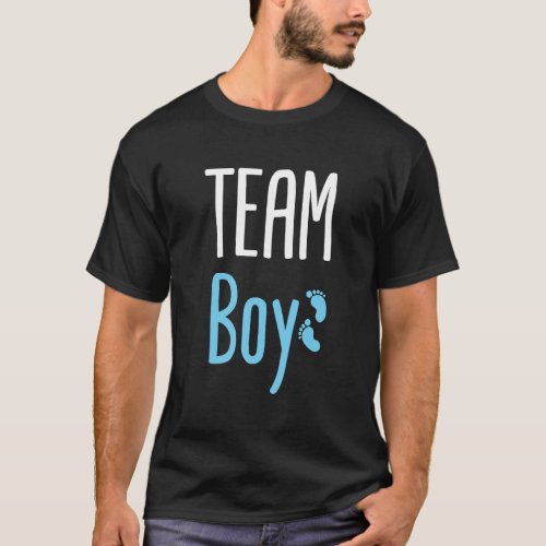 Team Boy Baby Shower Gender Reveal T_Shirt