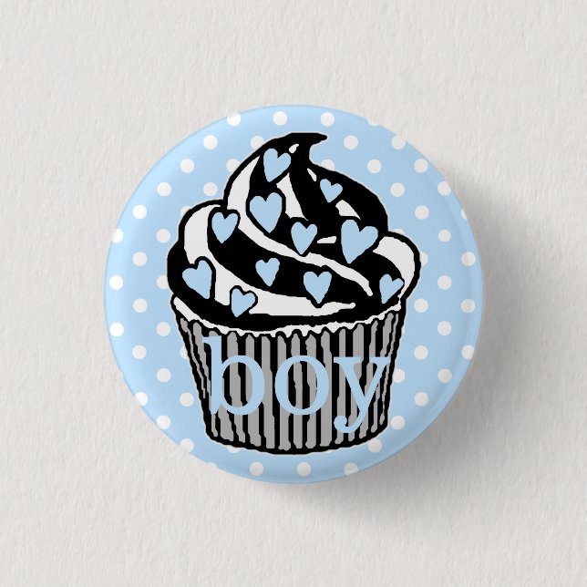 Team Boy-Baby Shower Pinback Button (Front)