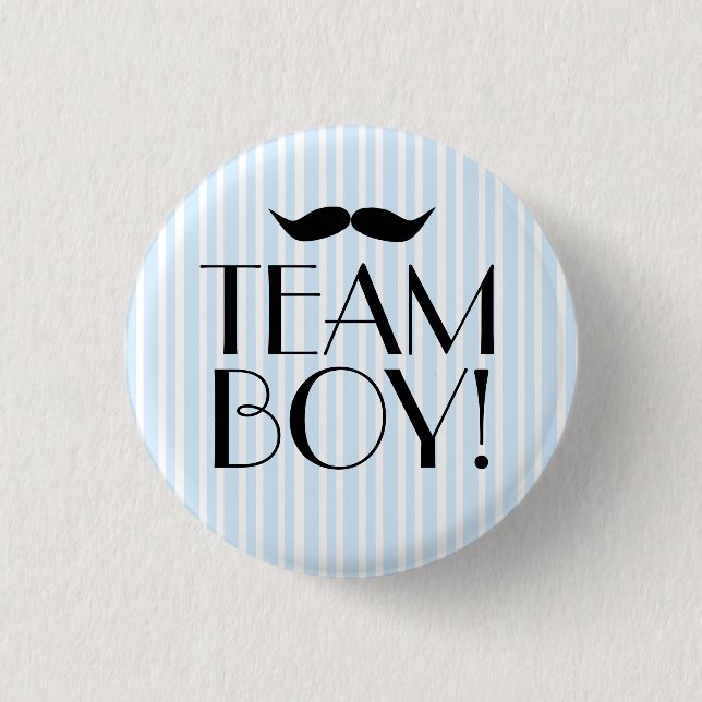 Team Boy-Baby Shower Pinback Button (Front)