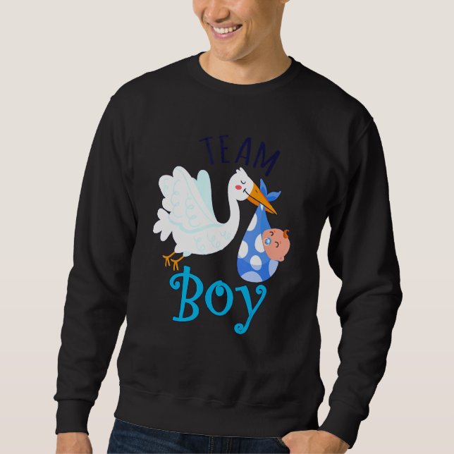 Team Boy Bird Gender Reveal Party Men Women Parent Sweatshirt (Front)