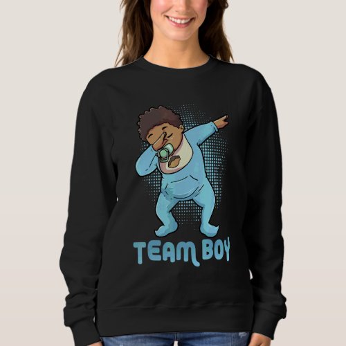 Team Boy Black Baby Dab Dance Baby Announcement Pa Sweatshirt