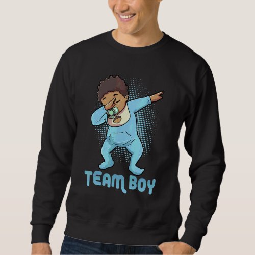 Team Boy Black Baby Dab Dance Baby Announcement Pa Sweatshirt