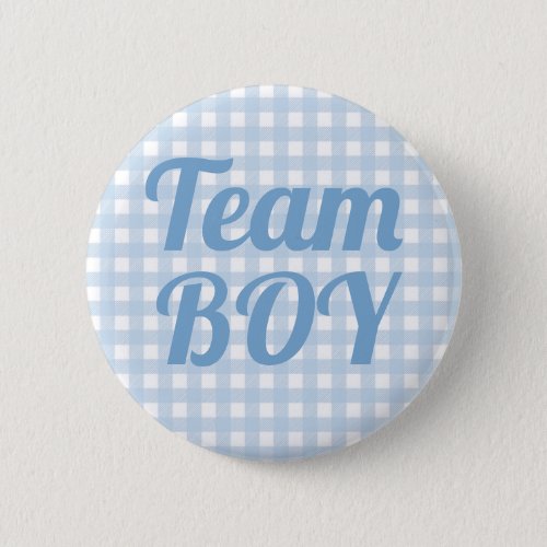 Team Boy Blue Gender Reveal Party Button