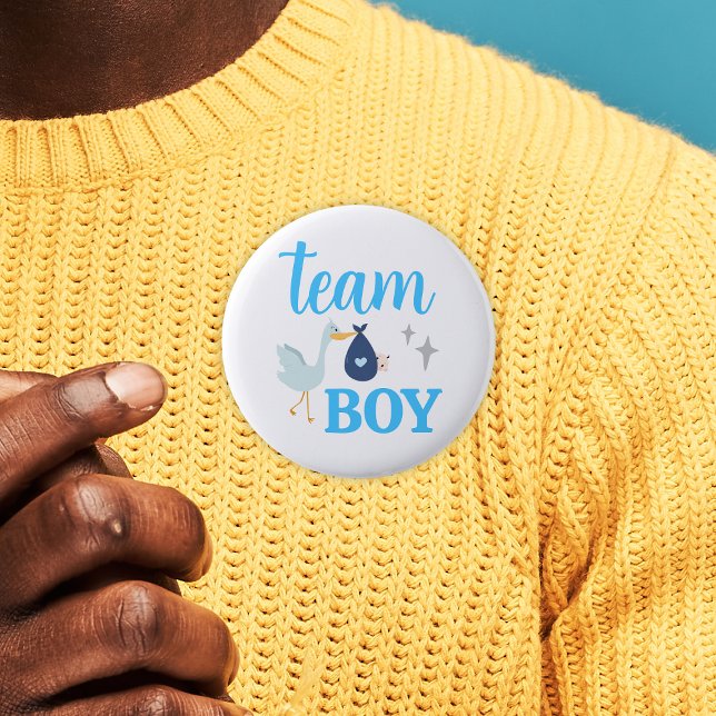 Team Boy Blue Gender Reveal Party Button (Team Boy Blue Gender Reveal Party Button
)