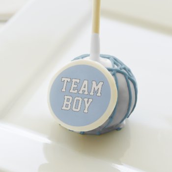 Team Boy Blue Gender Reveal Party Cake Pops by Plush_Paper at Zazzle
