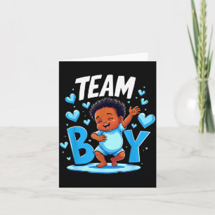 Team Boy Design Gender Reveal New Baby Boy Card
