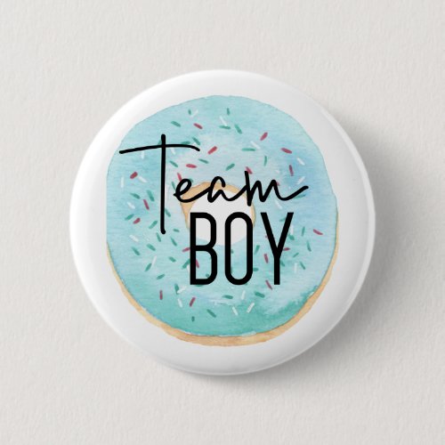 Team Boy Donut Themed Gender Reveal Pin 