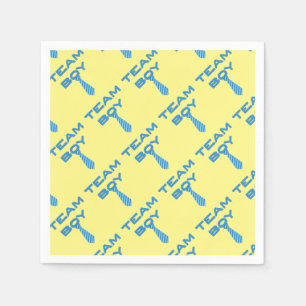 Team Boy Gender Reveal Party Gear Napkins