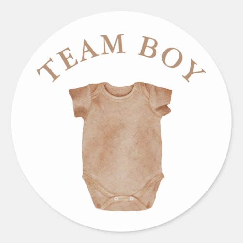 Team Boy Gender Reveal Party Vote Sticker