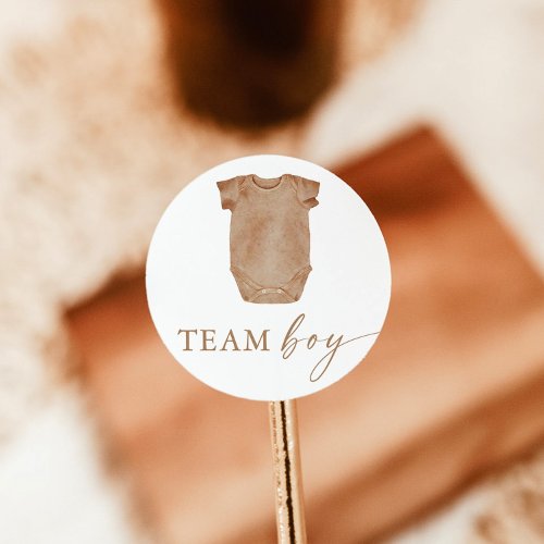 Team Boy Gender Reveal Party Vote Sticker