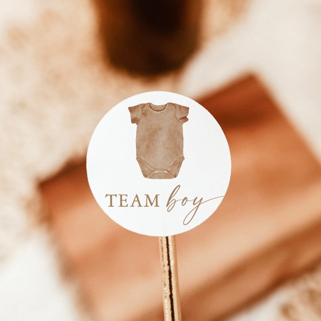 Team Boy Gender Reveal Party Vote Sticker (Creator Uploaded)
