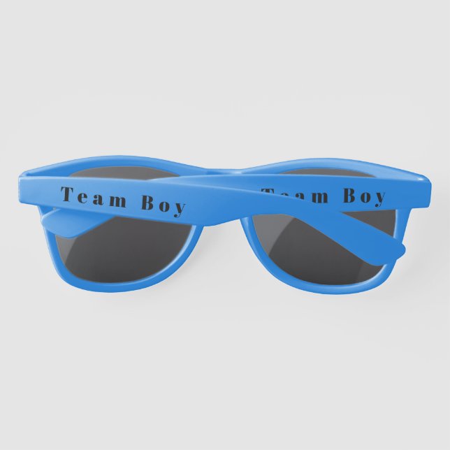 Team Boy Ice Cream Gender Reveal Sunglasses (Back)