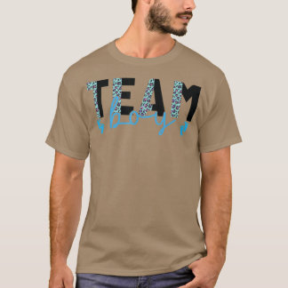 Team Boy Leopard Print Cute Pink Or Blue Gender Re T-Shirt