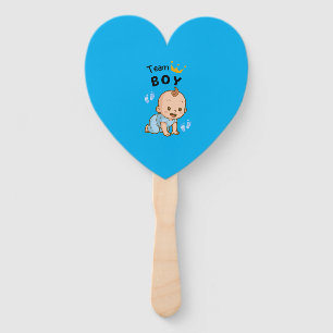 Team Boy Party Hat Hand Fan