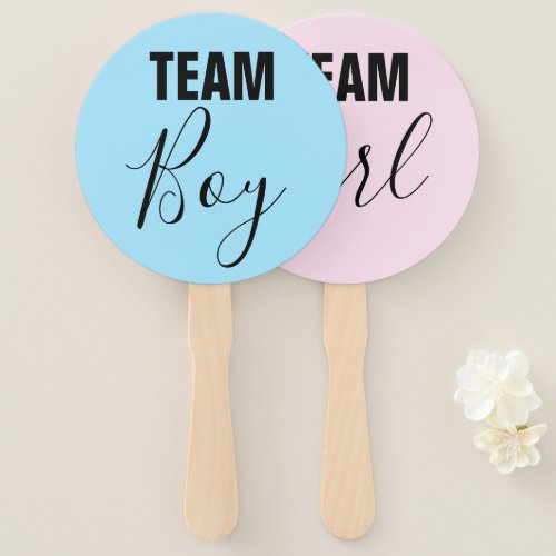 Team Boy  Team Girl Gender Reveal Party Sign Fans