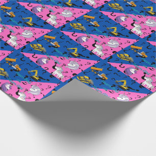 Team Boy vs Team Girl Heavy Equipment vs Unicorns Wrapping Paper