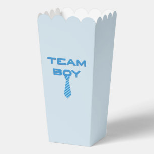 Team Boy with Necktie Gender Reveal Favor Boxes