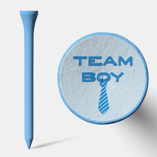 Team Boy with Necktie Gender Reveal Golf Tees (Combo)