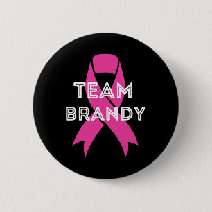 Team Brandy Personalized Breast Cancer Awareness   Button