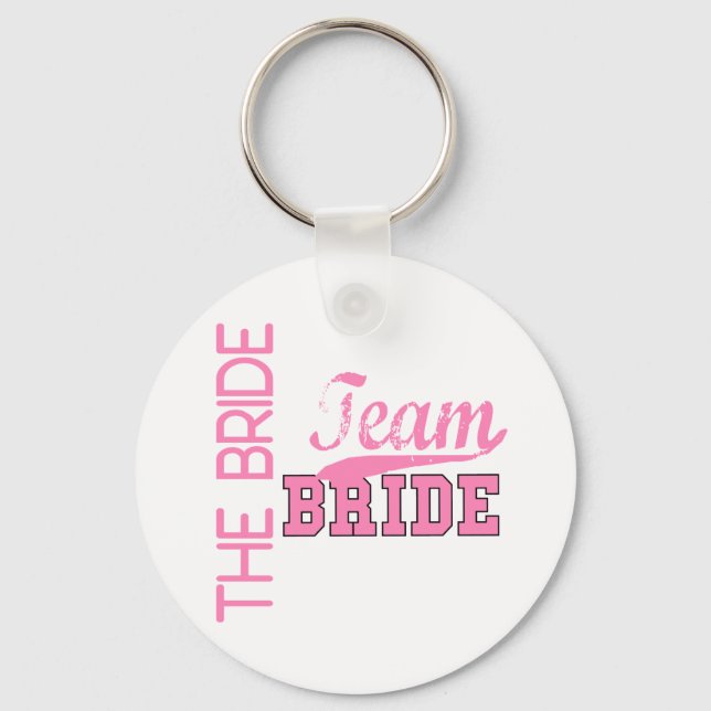 Team Bride 1 BRIDE Keychain (Front)