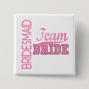 Team Bride 1 BRIDESMAID Pinback Button