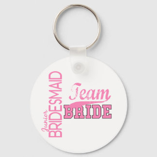 Team Bride 1 JUNIOR JR BRIDESMAID Keychain