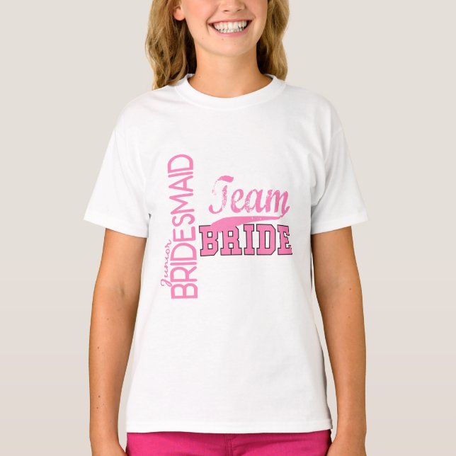 Team Bride 1 JUNIOR JR BRIDESMAID T-Shirt (Front)