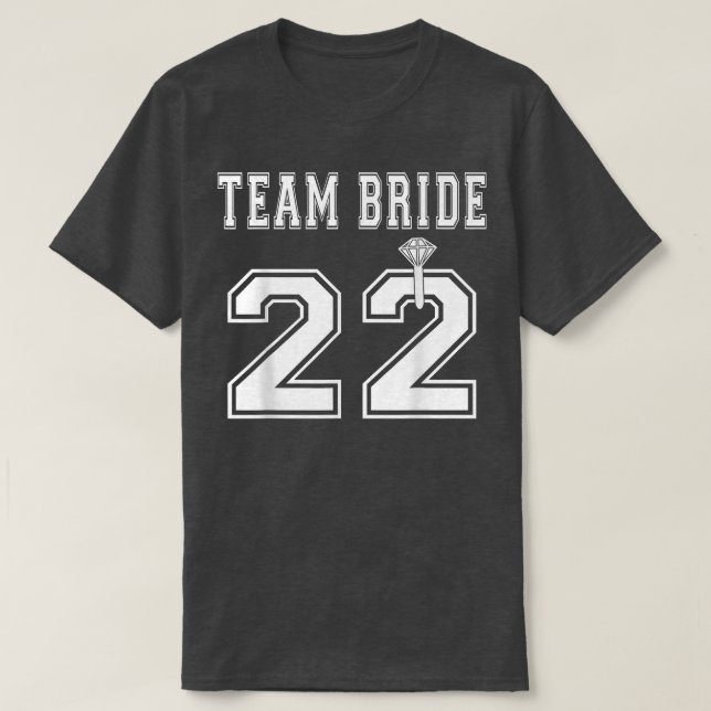Team Bride 2022 Bridal Shower Matching  T-Shirt (Design Front)
