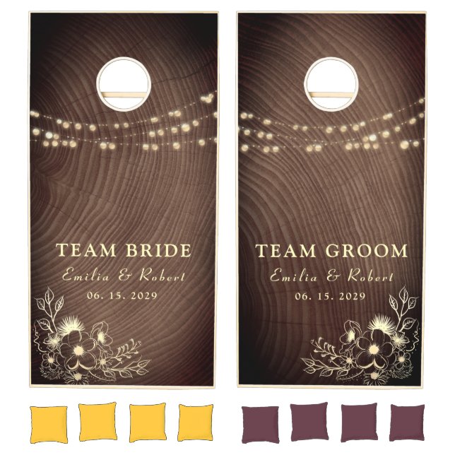Team Bride and Groom Cornhole Set (Set)