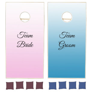 Team Bride and Team Groom Corn Hole Game