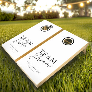 Team Bride and Team Groom Wedding Cornhole Set
