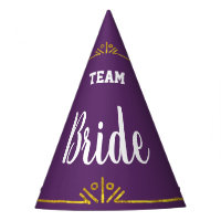 Team Bride Any Custom Color with Gold Party Hat