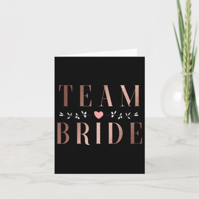 Team Bride Bachelor Bridal Shower Wedding Party Sq Card (Front)