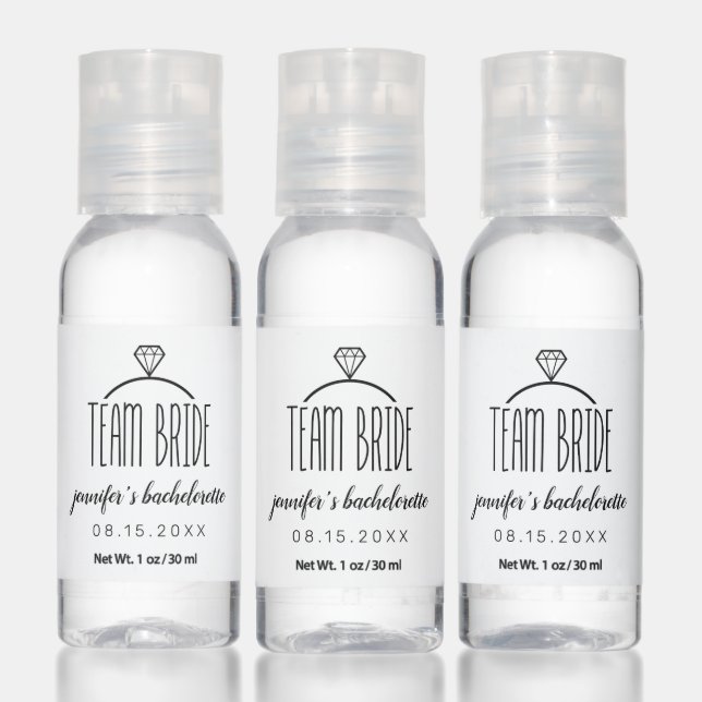 Team Bride Bachelorette Hand Sanitizer (Set)