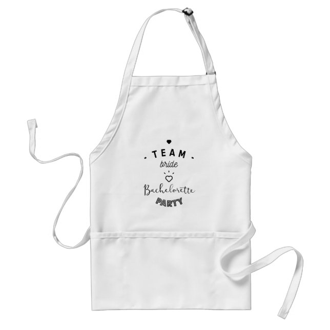 Team bride bachelorette party adult apron (Front)