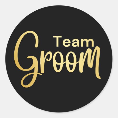 Team Bride Bachelorette Party Bridesmaids Bridal Classic Round Sticker