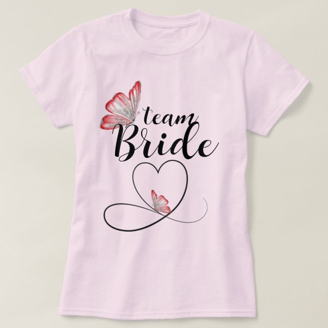 Team Bride Bachelorette Party T-Shirt (Design Front)