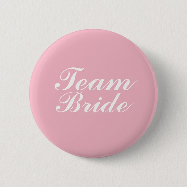 Team Bride Badge Button Pin (Front)