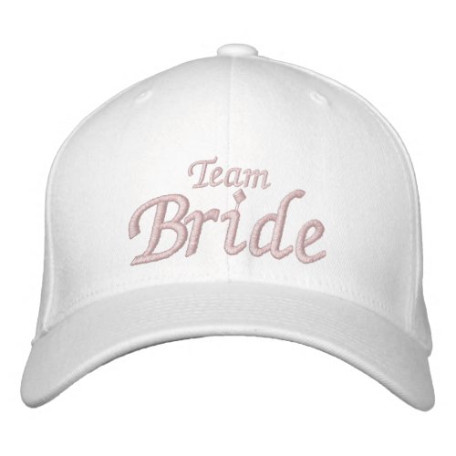 Team bride blush  embroidered baseball cap