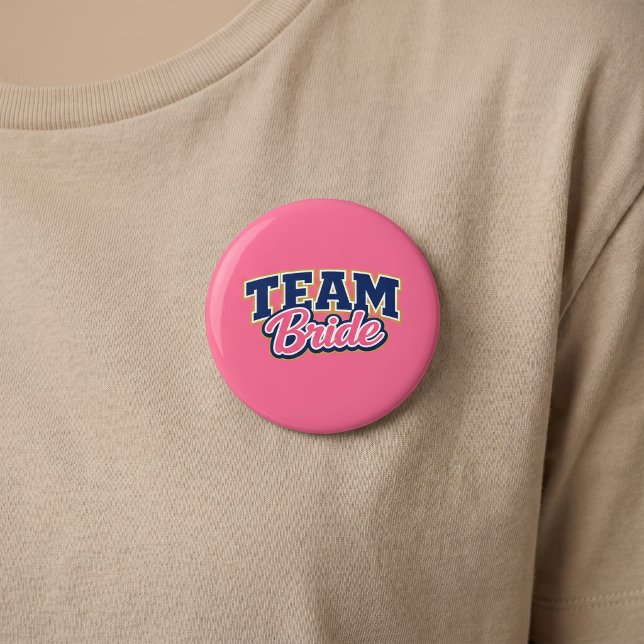 Team Bride Bold Wedding Party Button (Creator Uploaded)
