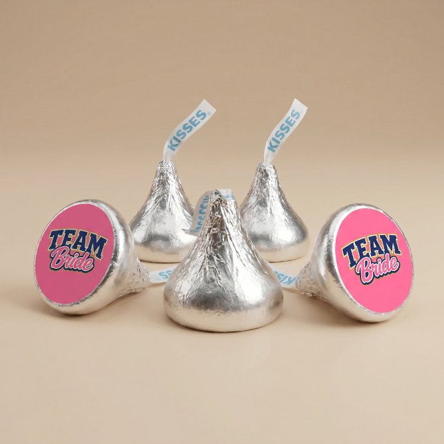 Team Bride Bold Wedding Party Hershey®'s Kisses® (Creator Uploaded)
