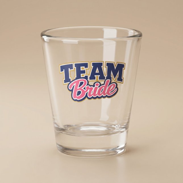 Team Bride Bold Wedding Party Shot Glass (Creator Uploaded)