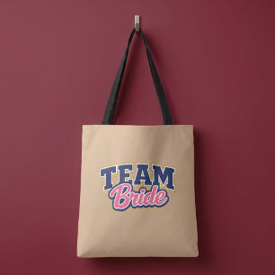 Team Bride Bold Wedding Party Tote Bag