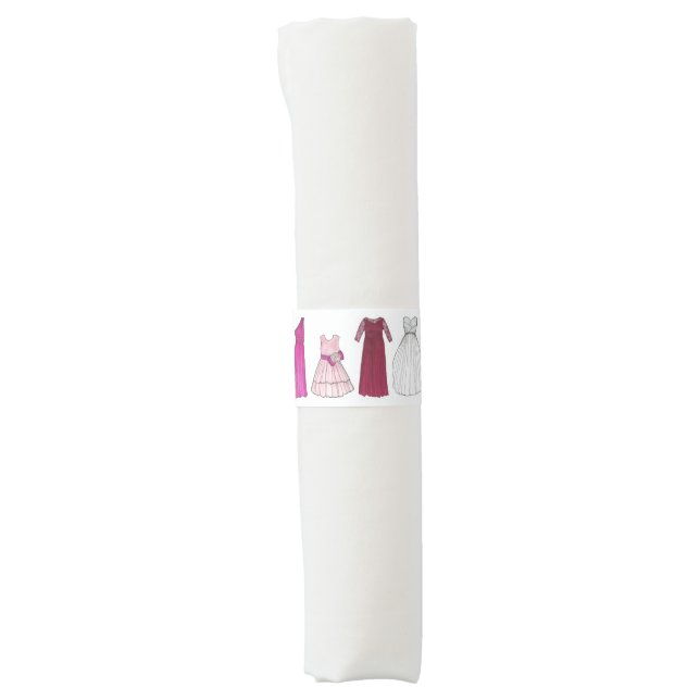 TEAM BRIDE Bridal Party Bridesmaid Flowergirl Gown Napkin Bands (Front)