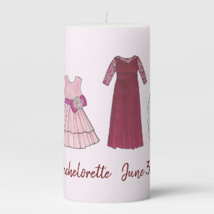 TEAM BRIDE Bridal Party Bridesmaid Flowergirl Gown Pillar Candle