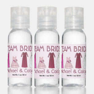 Team Bride Bridal Party Bridesmaid Wedding Gowns Hand Sanitizer