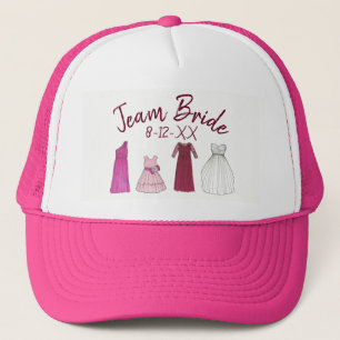 Team Bride Bridal Shower Bachelorette Party Gowns Trucker Hat