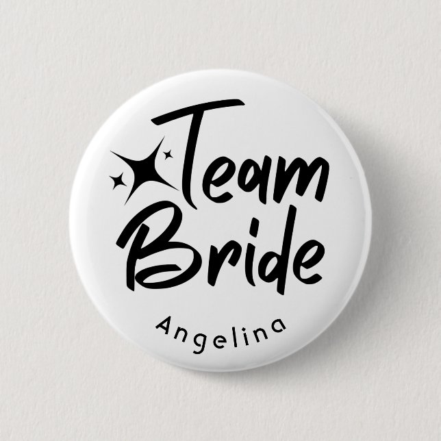 Team Bride Bridal Shower Button (Front)