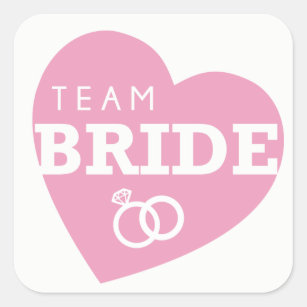 Team bride - pink / black Sticker by MrsDeeDesigns