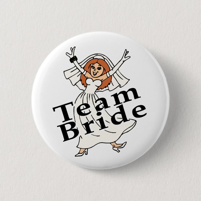 Team Bride (Bride) Pinback Button (Front)